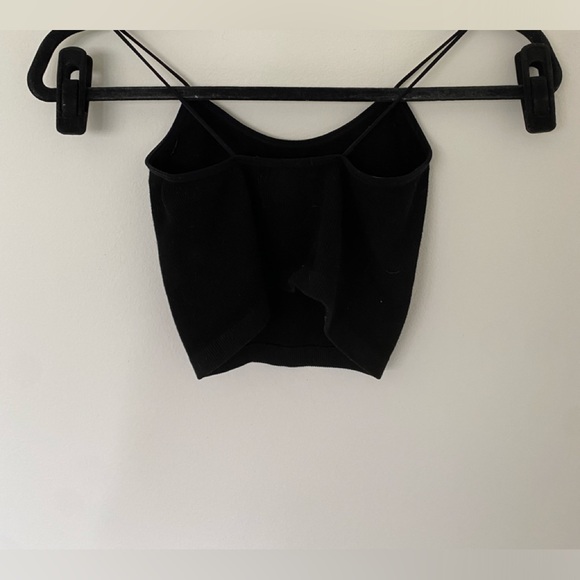 Kids black cropped tank top - Picture 2 of 2